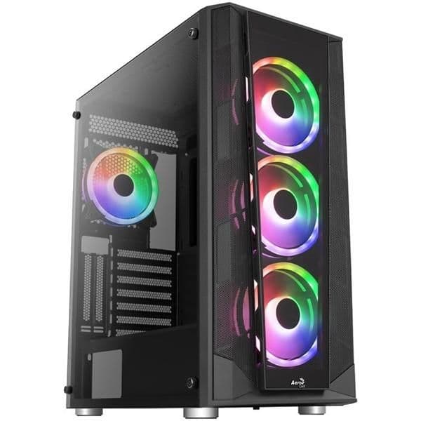 Aerocool Prism V3 ARGB ATX Mid Tower Black Tempered Glass main image