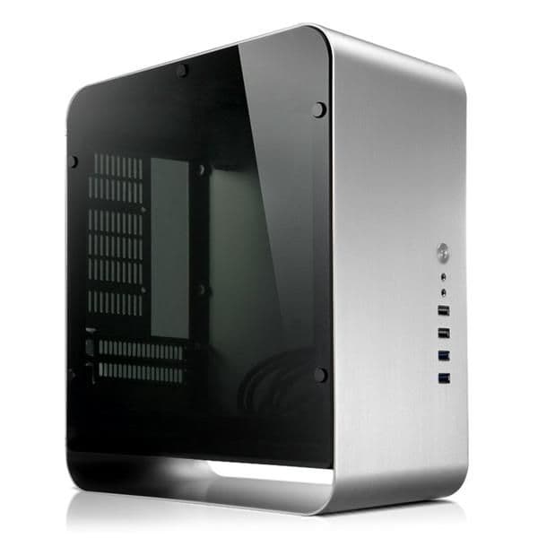 Jonsbo UMX1 Plus Mini-ITX Desktop Silver / Black with Tempered Glass Side Panel and USB 3.2 Gen 1 Type-A, USB 2.0 Type-A Front Panel image