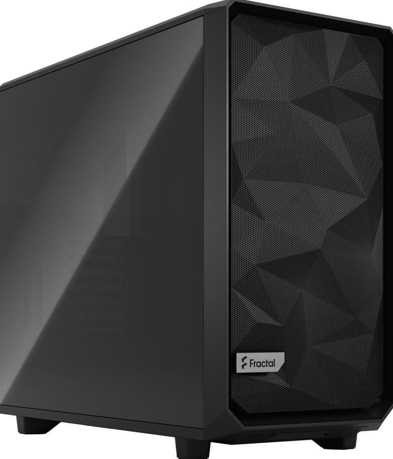 Fractal Design Meshify 2 ATX Mid Tower Black with Tinted Tempered Glass Side Panel and USB 3.2 Gen 2 Type-C, USB 3.2 Gen 1 Type-A image