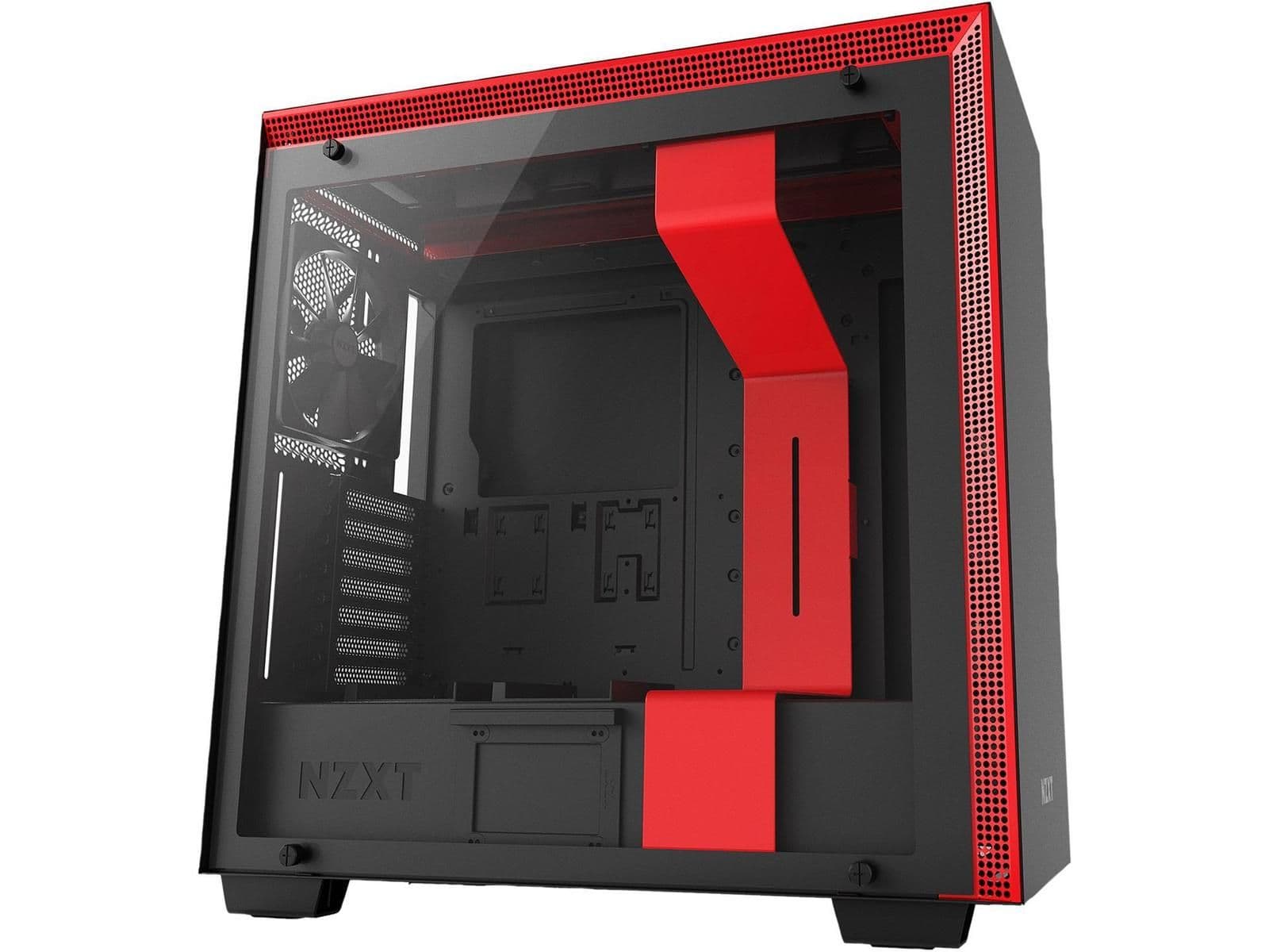 NZXT H700 ATX Mid Tower Black / Red with Tempered Glass Side Panel and USB 3.2 Gen 1 Type-A, USB 2.0 Type-A Front Panel image