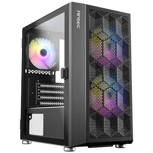 Antec NX200M RGB Micro ATX Mini Tower Black with Tempered Glass Side Panel and USB 3.2 Gen 1 Type-A USB 2.0 Type-A main image