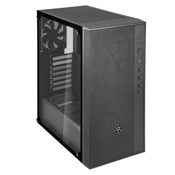 Silverstone FARA R1 ATX Mid Tower Black with Tempered Glass Side Panel and USB 3.2 Gen 1 Type-A, USB 2.0 Type-A main image