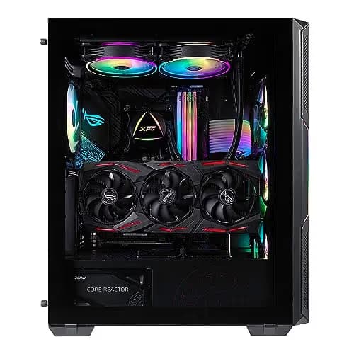 ADATA XPG STARKER ATX Mid Tower Black with Tempered Glass Side Panel, USB 3.2 Gen 1 Type-A Front Panel, and 400 x 215 x 465 mm Dimensions image
