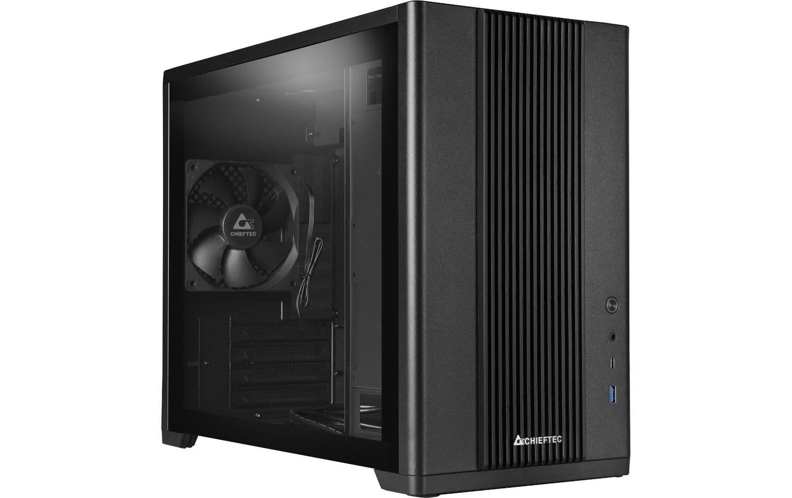 Chieftec BX-10B-OP Micro ATX Mid Tower Black with Tempered Glass Side Panel and USB 3.2 Gen 1 Type-C / USB 3.2 Gen 1 Type-A main image