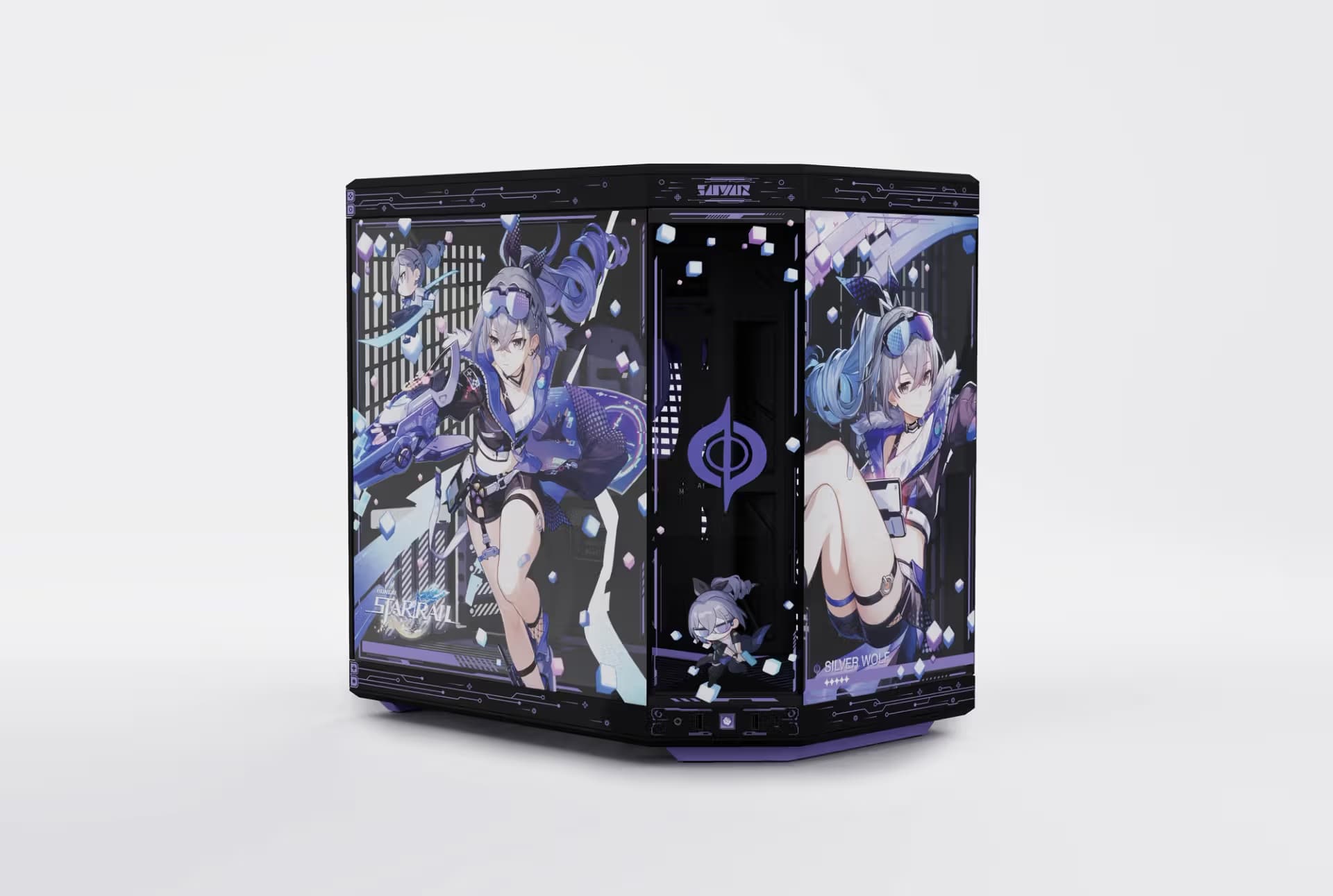HYTE Y70 Silver Wolf ATX Mid Tower Black / Purple with Tempered Glass Side Panel and USB 3.2 Gen 2 Type-C, USB 3.2 Gen 1 Type-A main image