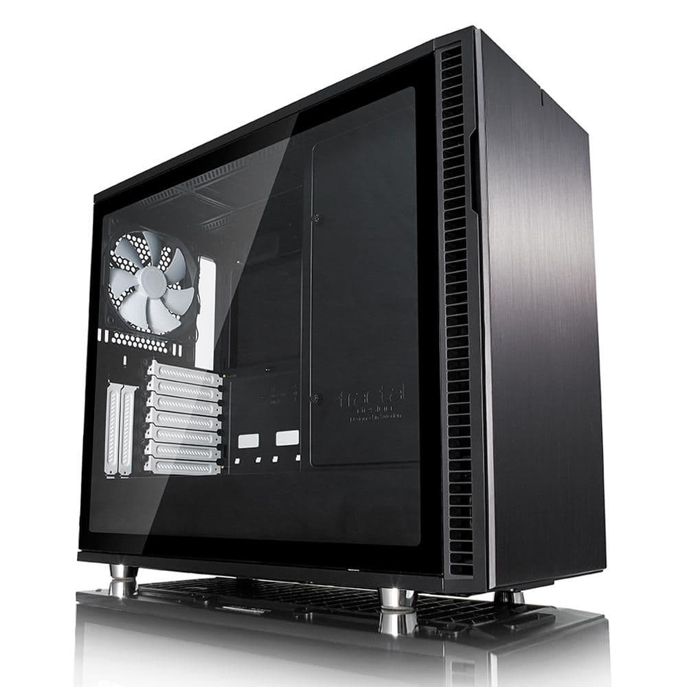Fractal Design Define R6 ATX Mid Tower Black / White Tempered Glass Side Panel, USB 3.2 Gen 1 Type-A, USB 2.0 Type-A main image