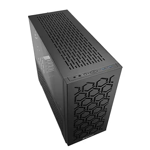 SHARKOON MS-Y1000 Micro ATX Mid Tower Black Tempered Glass image