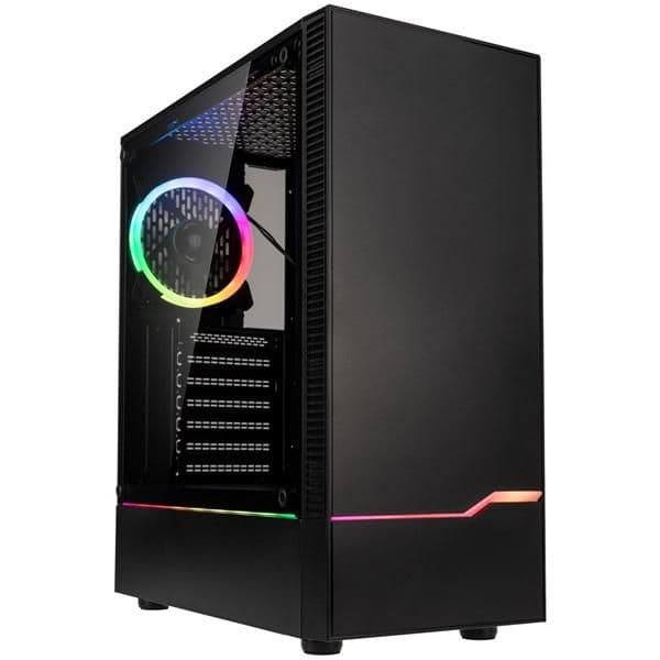 KOLINK Inspire K9 ATX Mid Tower Black Tempered Glass Side Panel, USB 3.2 Gen 1 Type-A, USB 2.0 Type-A image