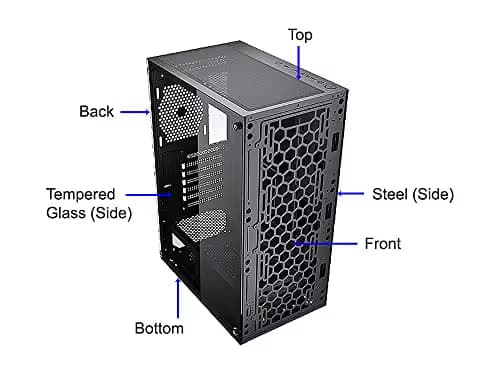 BGears b-Optillusion ATX Mid Tower Black Tempered Glass Side Panel image