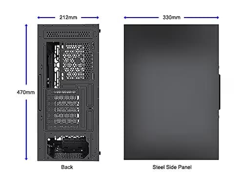BGears b-Optillusion ATX Mid Tower Black Tempered Glass Side Panel image