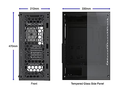 BGears b-Optillusion ATX Mid Tower Black Tempered Glass Side Panel image