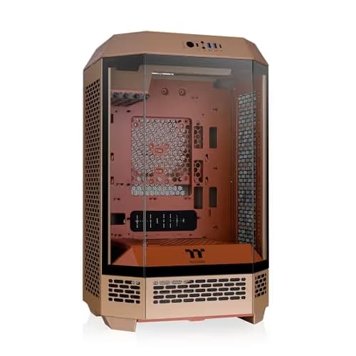 Thermaltake The Tower 300 MicroATX Mini Tower Tempered Glass Side Panel - Gravel Sand image