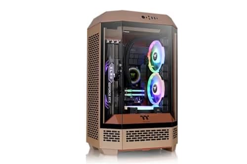 Thermaltake The Tower 300 MicroATX Mini Tower Tempered Glass Side Panel - Gravel Sand image