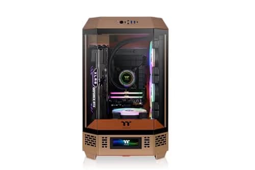 Thermaltake The Tower 300 MicroATX Mini Tower Tempered Glass Side Panel - Gravel Sand image
