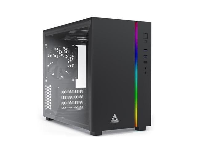 Montech SKY ONE MINI Micro ATX Mini Tower Black with Tempered Glass Side Panel, USB 3.2 Gen 1 Type-A, and USB 2.0 Type-A main image