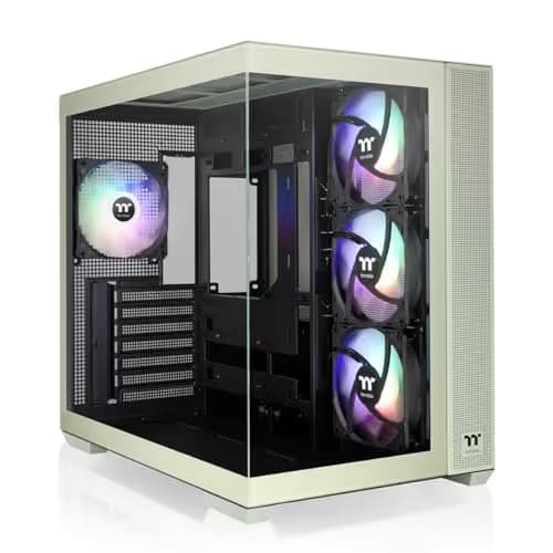 Thermaltake View 380 ARGB ATX Mid Tower Matcha Green Tempered Glass Side Panel main image