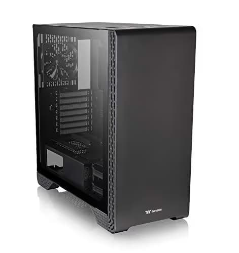 Thermaltake S300 ATX Mid Tower Black Tempered Glass Edition, Front USB 3.2 Gen 1 & USB 2.0 main image