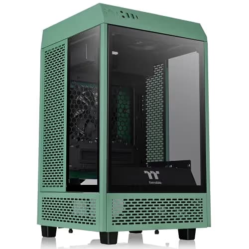 Thermaltake The Tower 100 Mini-ITX Tower Green / Black with Tempered Glass Side Panel and USB 3.2 Gen 2 Type-C, USB 3.2 Gen 1 Type-A image