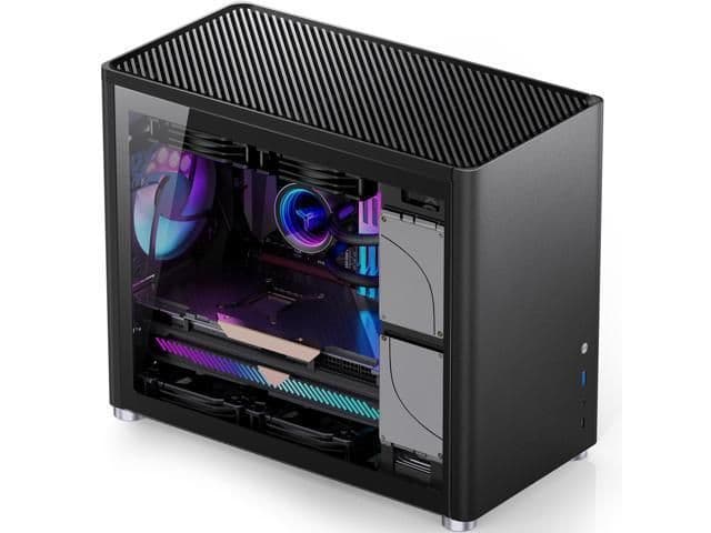 Jonsbo D30 Micro ATX Mini Tower Black Tempered Glass image