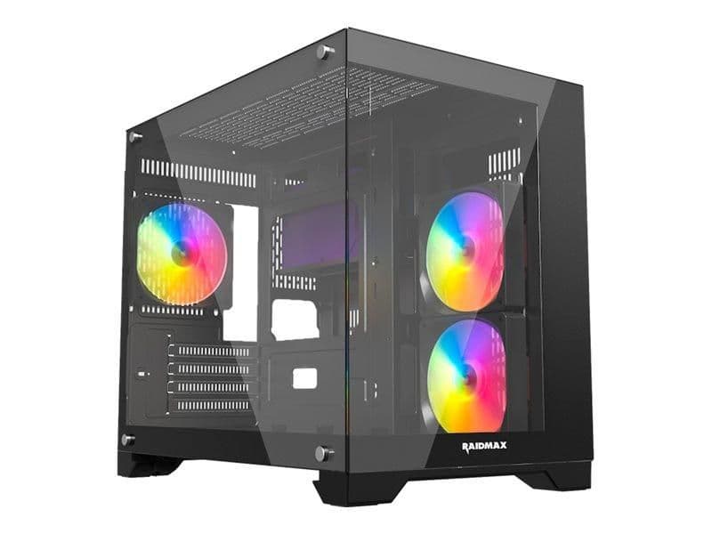 Raidmax Infinita i600 Micro ATX Mini Tower Black with Tempered Glass Side Panel and USB 3.2 Gen 1 Type-A, USB 2.0 Type-A main image