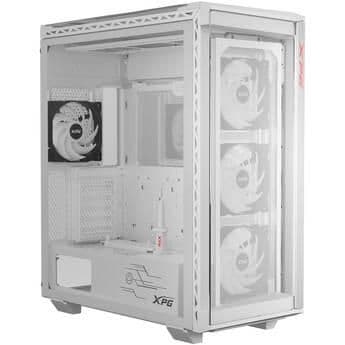 ADATA XPG Battlecruiser II ATX Mid Tower White with Tempered Glass Side Panel and USB 3.2 Gen 2 Type-C, USB 3.2 Gen 1 Type-A Front Panel image