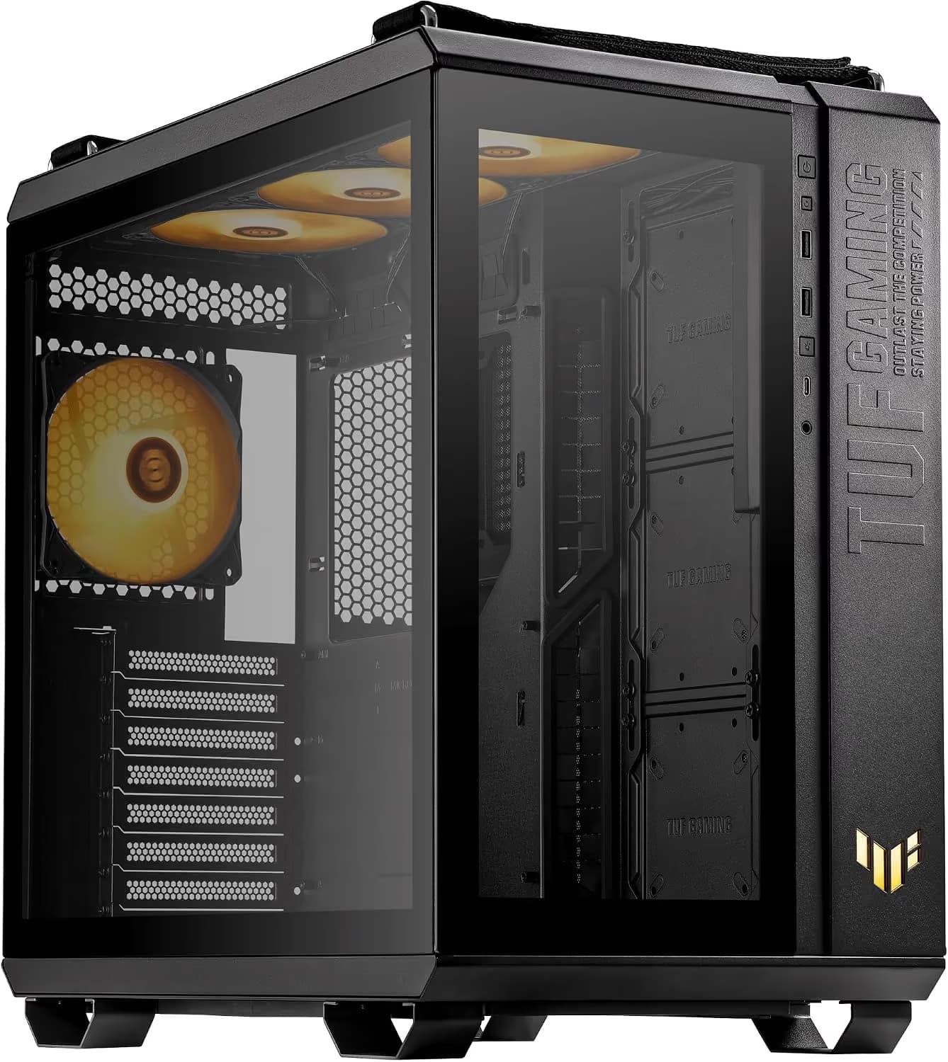 Asus TUF Gaming GT502 Plus ATX Mid Tower Black Tempered Glass Side Panel image