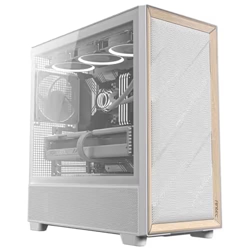Antec FLUX ATX Mid Tower White / Brown with Tempered Glass Side Panel main image