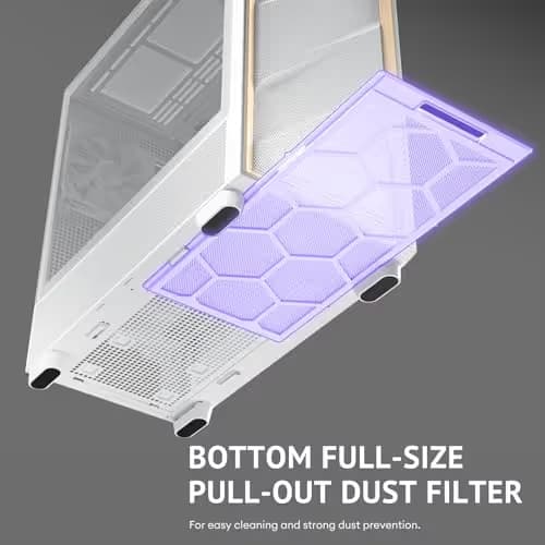 Antec FLUX ATX Mid Tower White / Brown with Tempered Glass Side Panel image