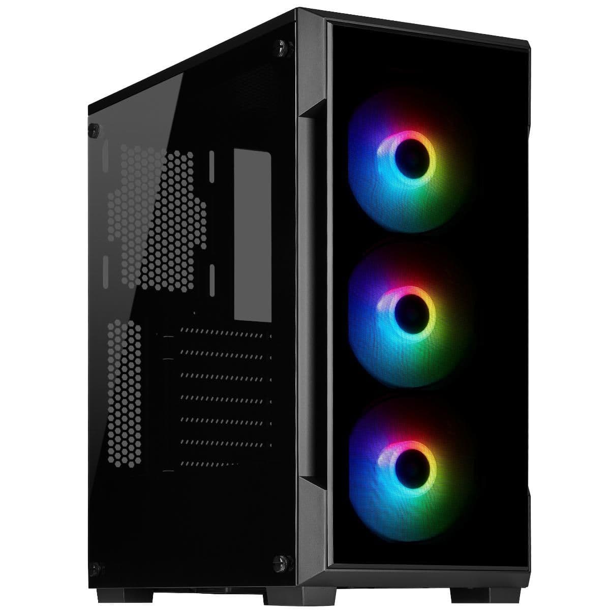 Corsair iCUE 220T RGB ATX Mid Tower Black Tempered Glass Side Panel main image