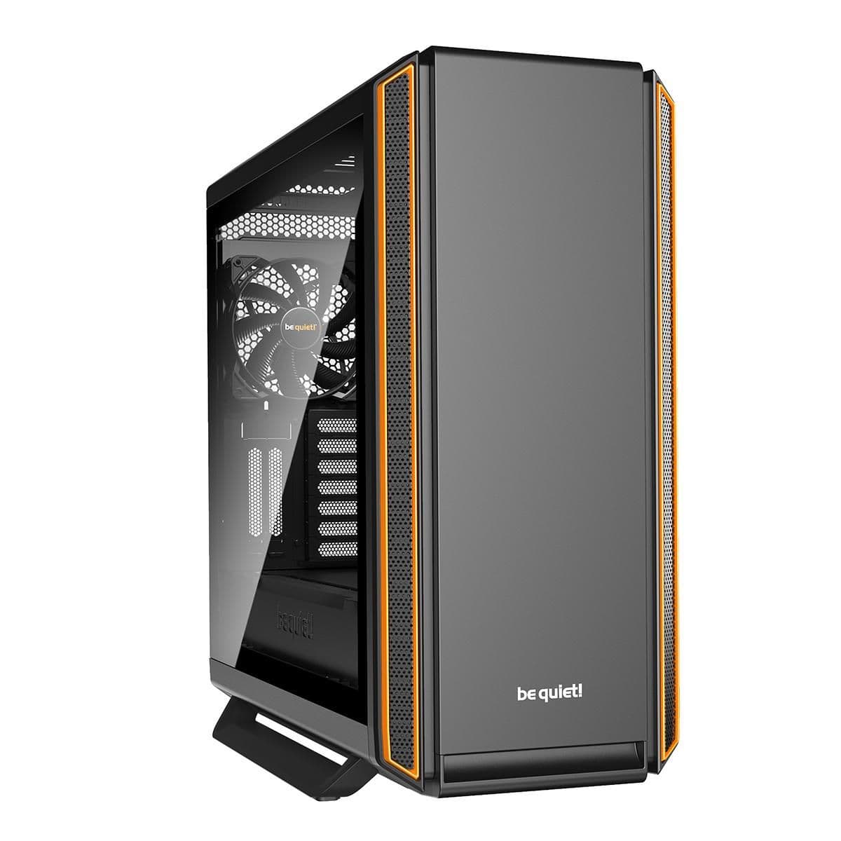 be quiet! Silent Base 801 ATX Mid Tower Black / Orange with Tempered Glass Side Panel USB 3.2 Gen 1 Type-A USB 2.0 Type-A image