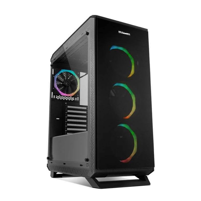 NOX Hummer TGF ATX Mid Tower Black Tempered Glass Side Panel image