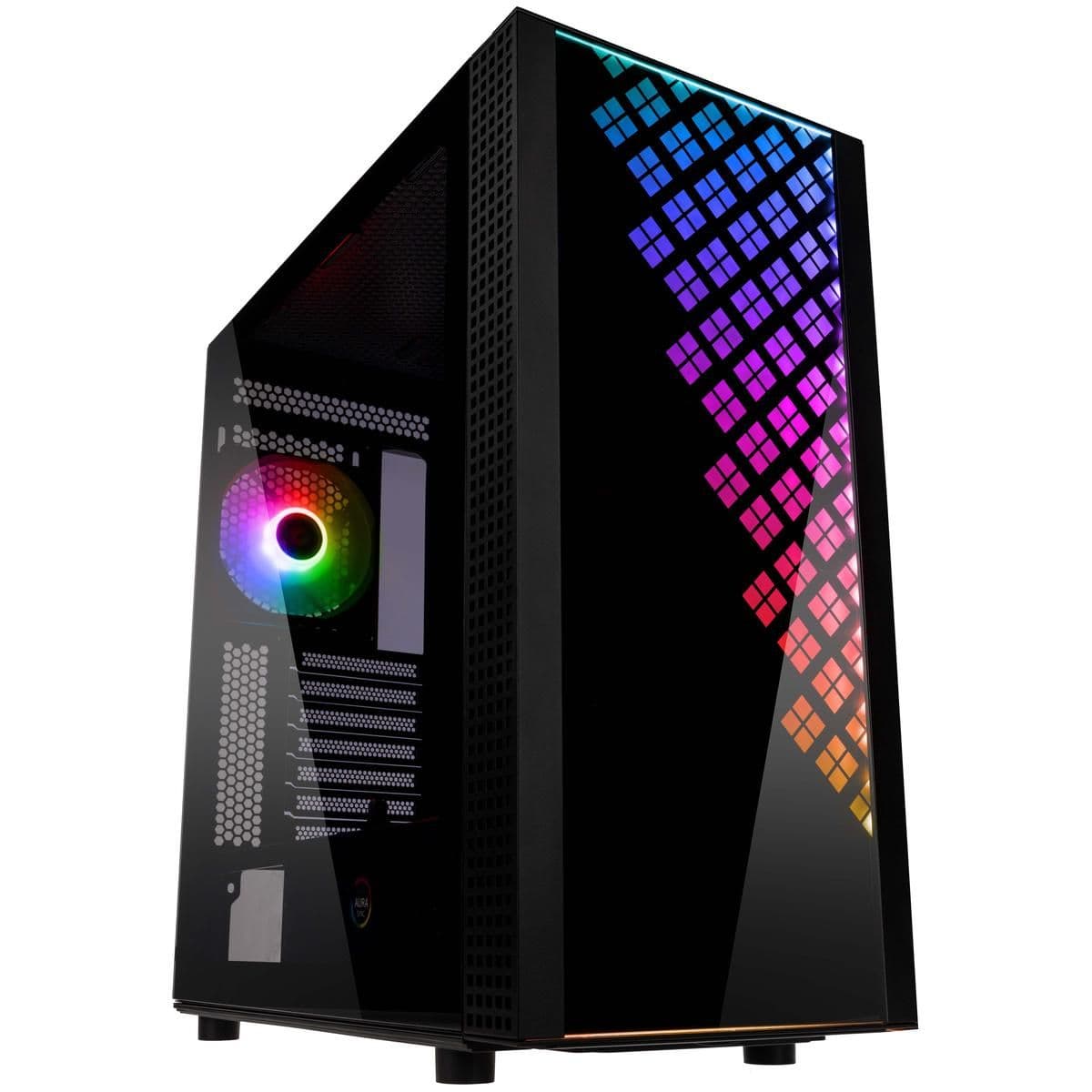 BitFenix Dawn ATX Mid Tower Black with Tempered Glass Side Panel and USB 3.2 Gen 2 Type-C, USB 3.2 Gen 1 Type-A main image