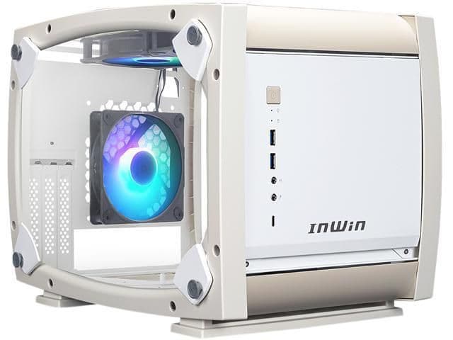 In Win Explorer Mini-ITX Desktop White Tempered Glass Side Panel main image