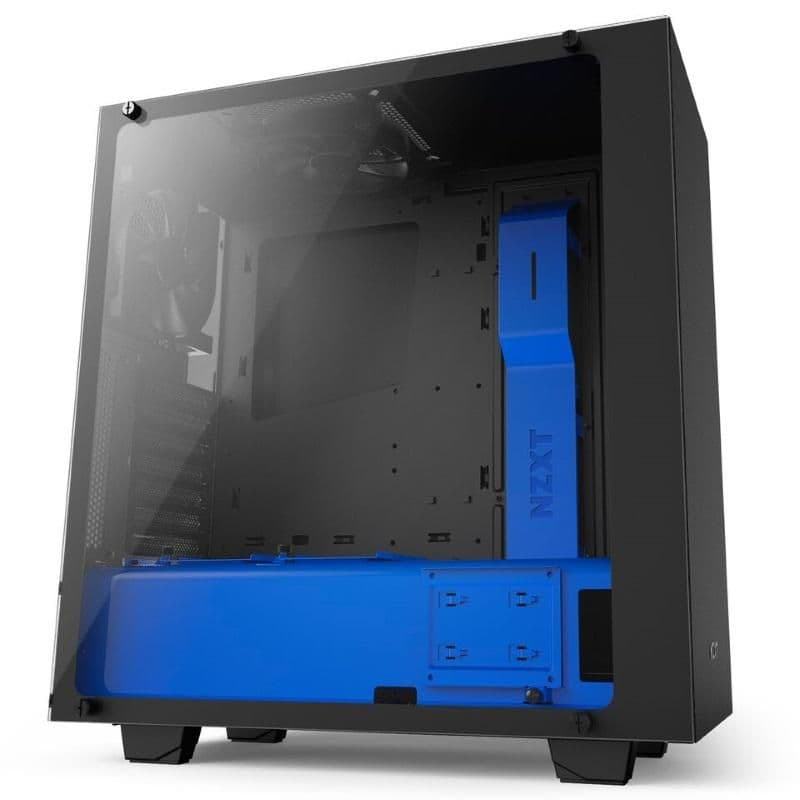NZXT S340 Elite ATX Mid Tower Black / Blue with Tempered Glass Side Panel and USB 3.2 Gen 1 Type-A, USB 2.0 Type-A Front Panel image