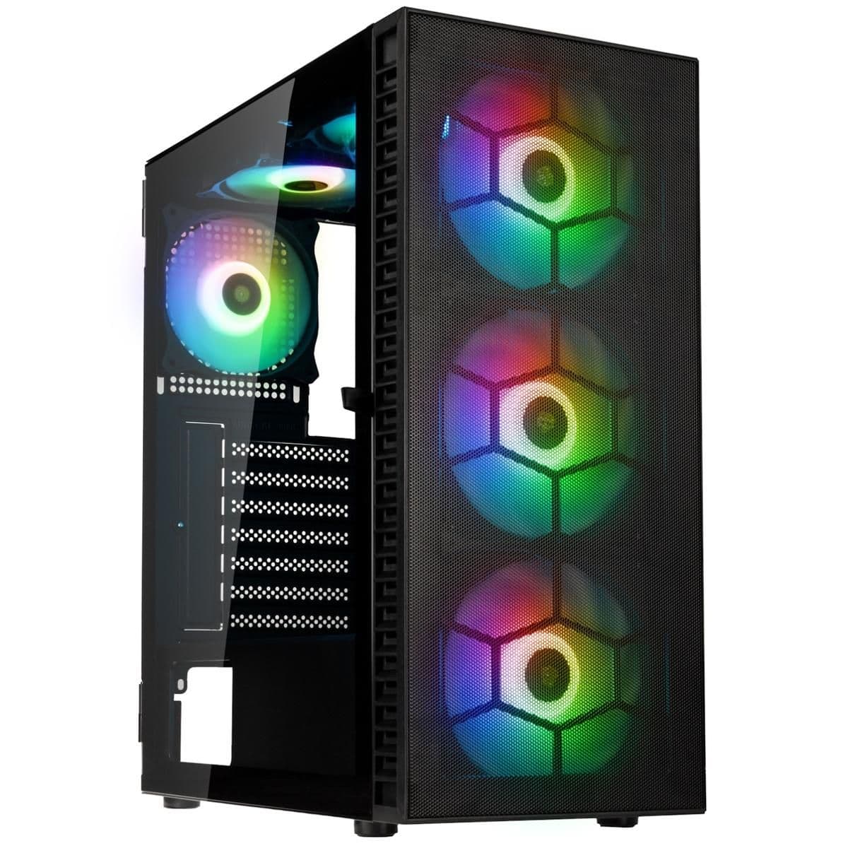 KOLINK Observatory HF Mesh ARGB ATX Mid Tower Black Tempered Glass image