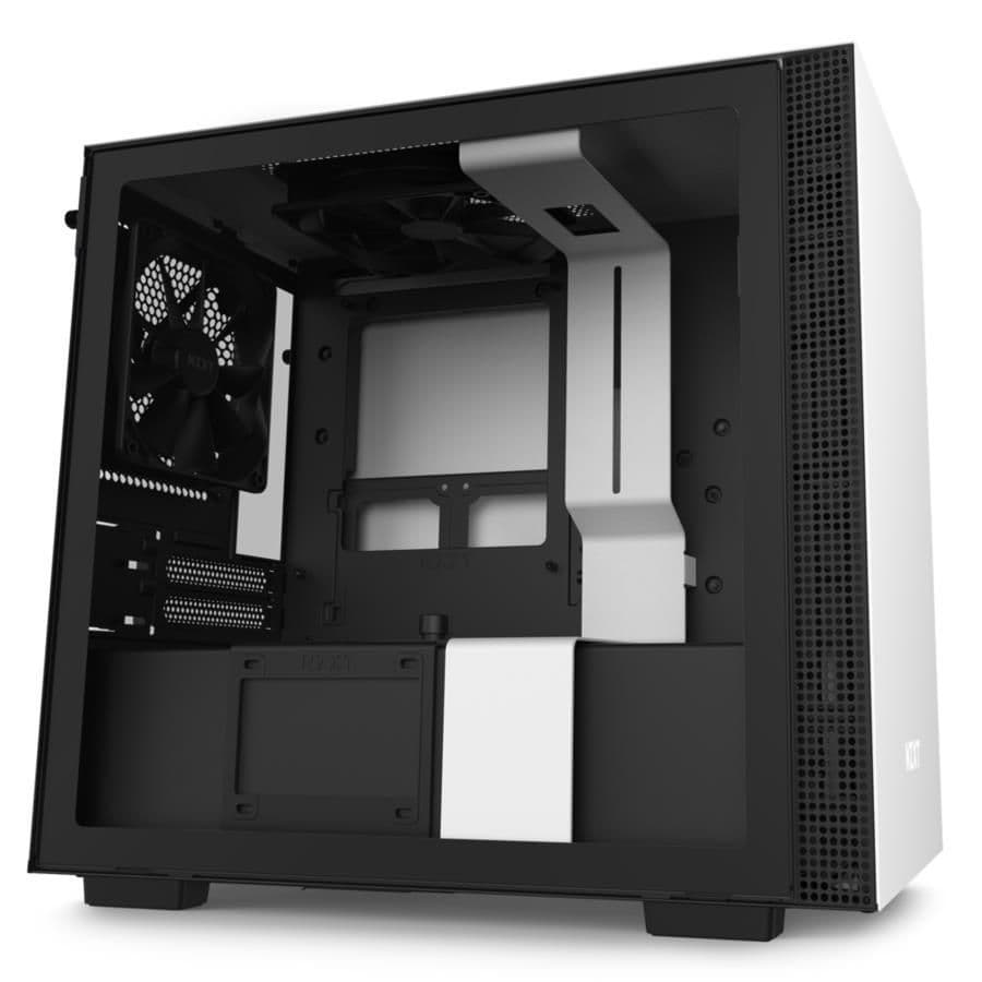 NZXT H210 Mini-ITX Tower White with Tempered Glass Side Panel and USB 3.2 Gen 2 Type-C, USB 3.2 Gen 1 Type-A image