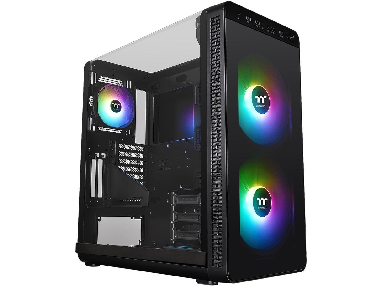 Thermaltake View 37 ATX Mid Tower Black with Acrylic Side Panel and USB 3.2 Gen 1 Type-A / USB 2.0 Type-A Front Panel image