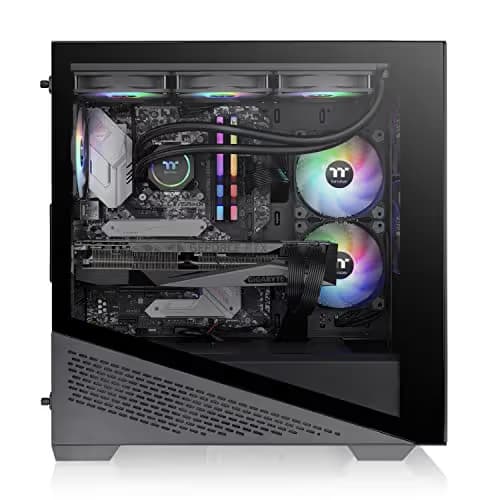 Thermaltake Divider 370 ATX Mid Tower Black Tempered Glass Side Panel ARGB image