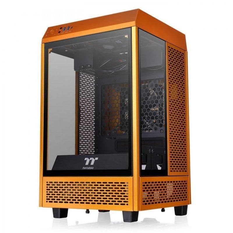 Thermaltake The Tower 100 Mini-ITX Tower Gold with Tempered Glass Side Panel and USB 3.2 Gen 2 Type-C, USB 3.2 Gen 1 Type-A image