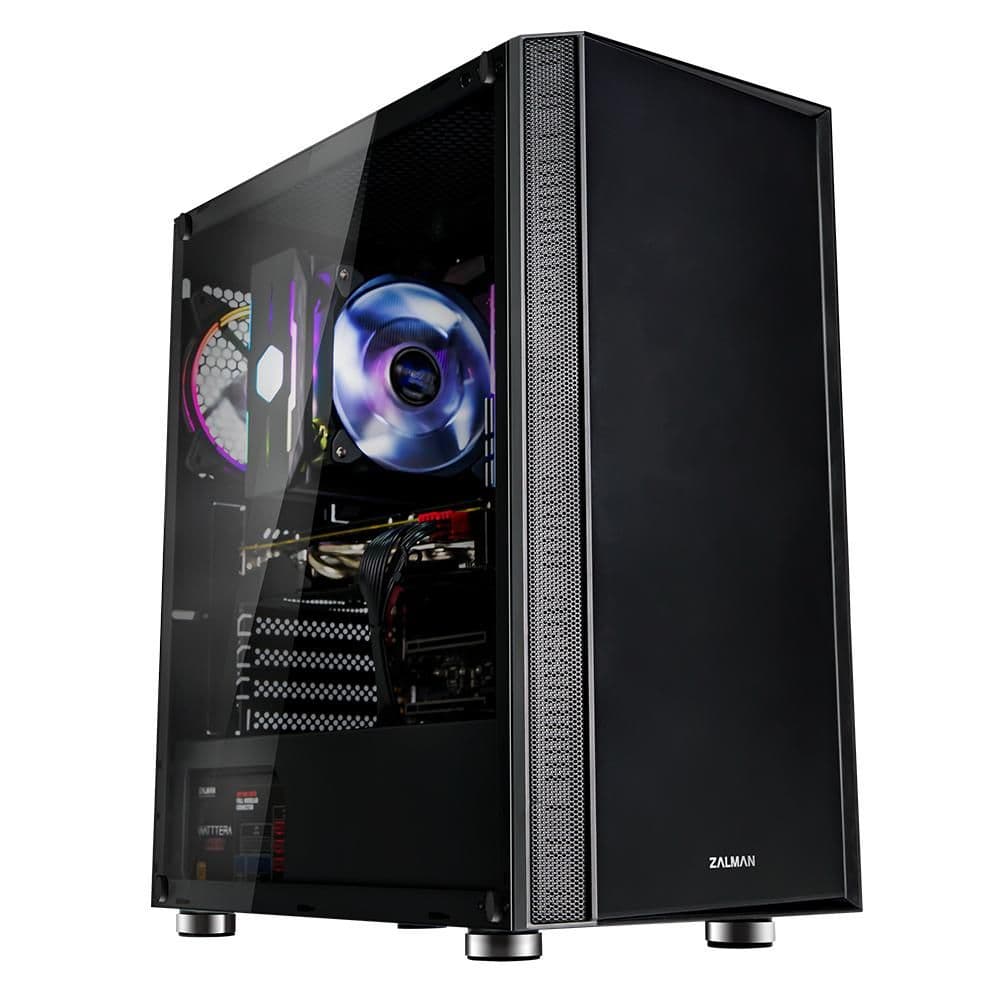 Zalman R2 ATX Mid Tower Black Tempered Glass Side Panel image