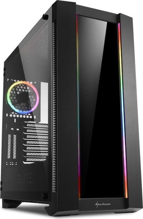 SHARKOON Elite Shark CA200G ATX Mid Tower Black Tempered Glass USB 3.2 Gen 1 Type-A USB 2.0 Type-A image