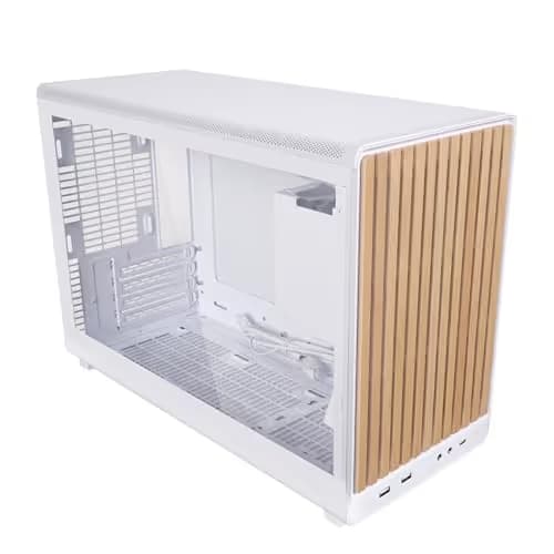 Lian Li A3-mATX Mini Tower White Wood with Tempered Glass Side Panel image