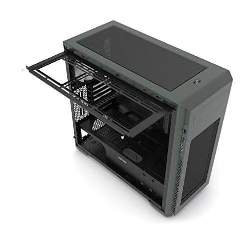 Phanteks Enthoo Pro M ATX Mid Tower Green Acrylic Side Panel main image