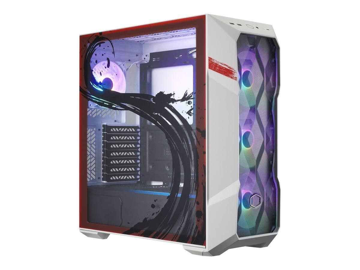 Cooler Master MasterBox TD500 Mesh V2 Ryu ATX Mid Tower White / Red with Tempered Glass Side Panel and USB 3.2 Gen 2 Type-C, USB 3.2 Gen 1 Type-A main image