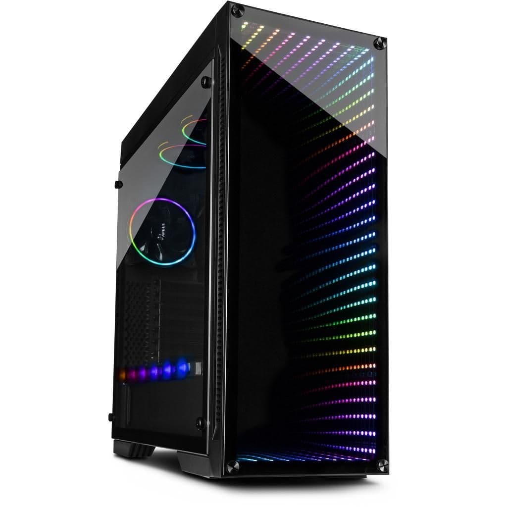 Inter-Tech X-908 Infini2 ATX Mid Tower Black Tempered Glass Side Panel image