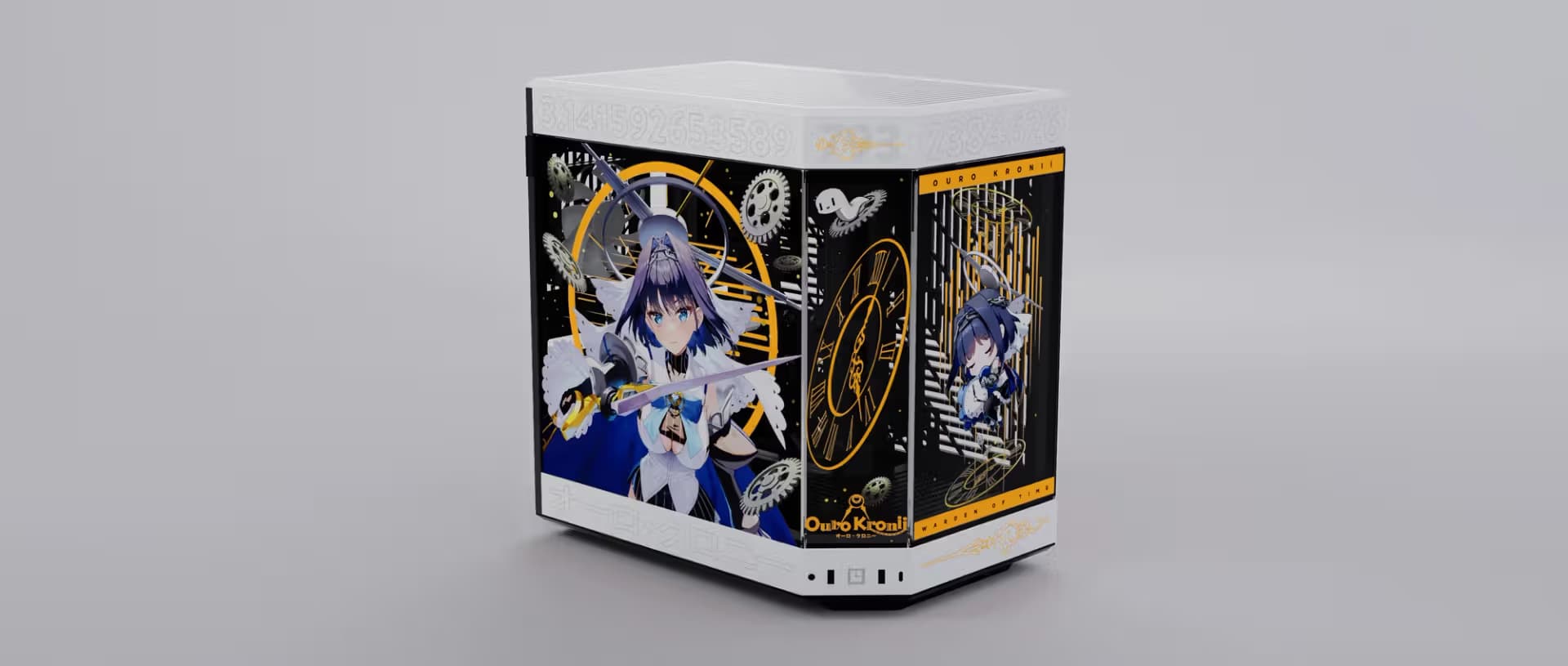 HYTE Y60 OURO KRONII Limited Edition ATX Mid Tower White / Black with Tempered Glass Side Panel image