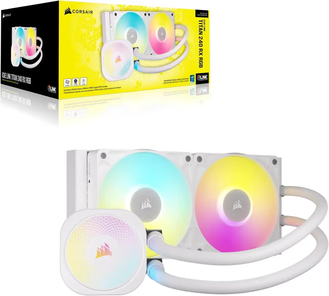 Corsair iCUE LINK TITAN 240 RX Water 240mm RGB White image