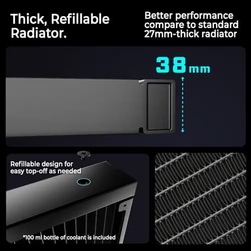 Enermax LIQMAXFLO Water 420mm 78.76 CFM Black image