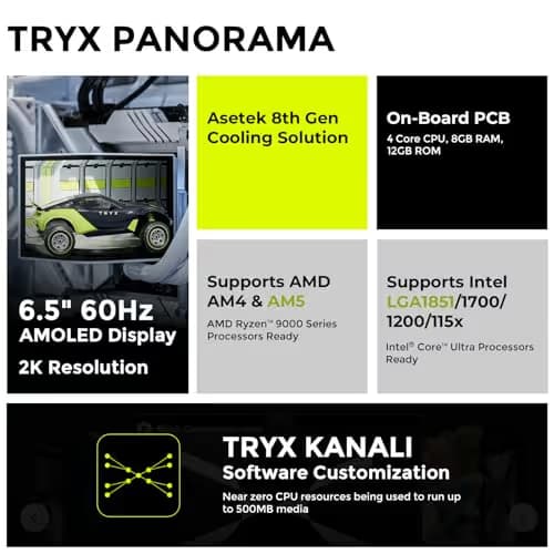 TRYX PANORAMA Water 240mm 81.32 CFM Black image