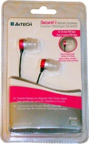 A4Tech MK-630P Closed Wired In-Ear Headphones Pink/White main image